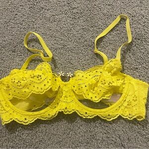 Savage X Fenty Yellow Lingerie Bra - 34C - NEVER WORN